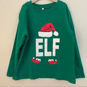 Elf Long Sleeve Tee Green Size 5T/6T